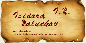 Isidora Maluckov vizit kartica